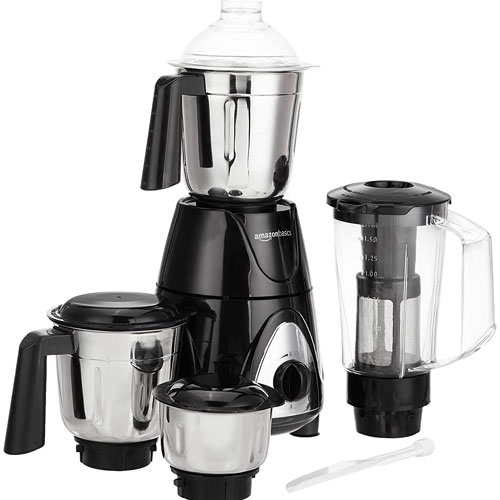 Amazonbasics Premium 750-watt mixer grinder with 3 stainless steel jars