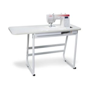 Sewing machine with table