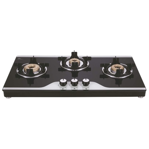 Elica Slimmest 3 Burner Auto Ignition Gas Stove with Double Drip Tray