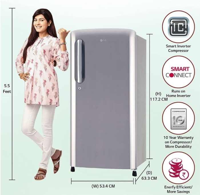 LG 190 L Direct Cool Single Door Refrigerator