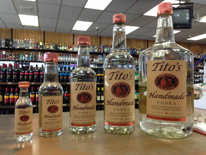 Different Sizes of Tito’s Vodka