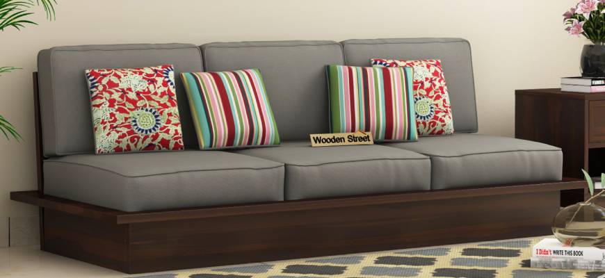 3 Seater Wooden Sofa